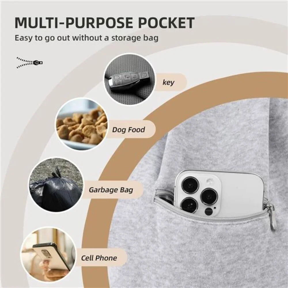 Adjustable Dog Carrier Sling - Hand-Free Dog Carriers for Small Dogs and Cats,